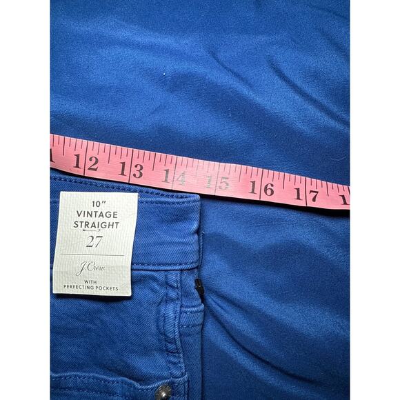 J crew 10 inch vintage straight tie dye bleached raw hem jeans womens 27 boho - Picture 8 of 12